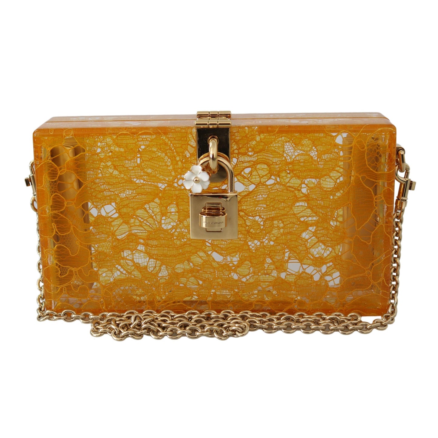 Yellow Plexiglass Taormina Lace Clutch Borse Bag BOX - coffeewithmee2