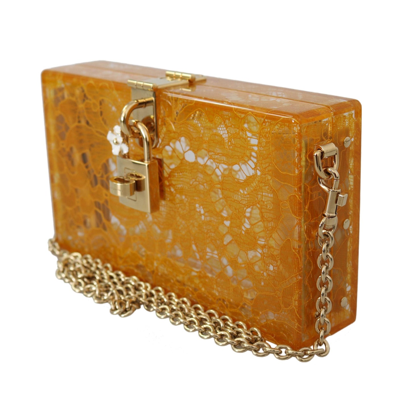 Yellow Plexiglass Taormina Lace Clutch Borse Bag BOX - coffeewithmee2
