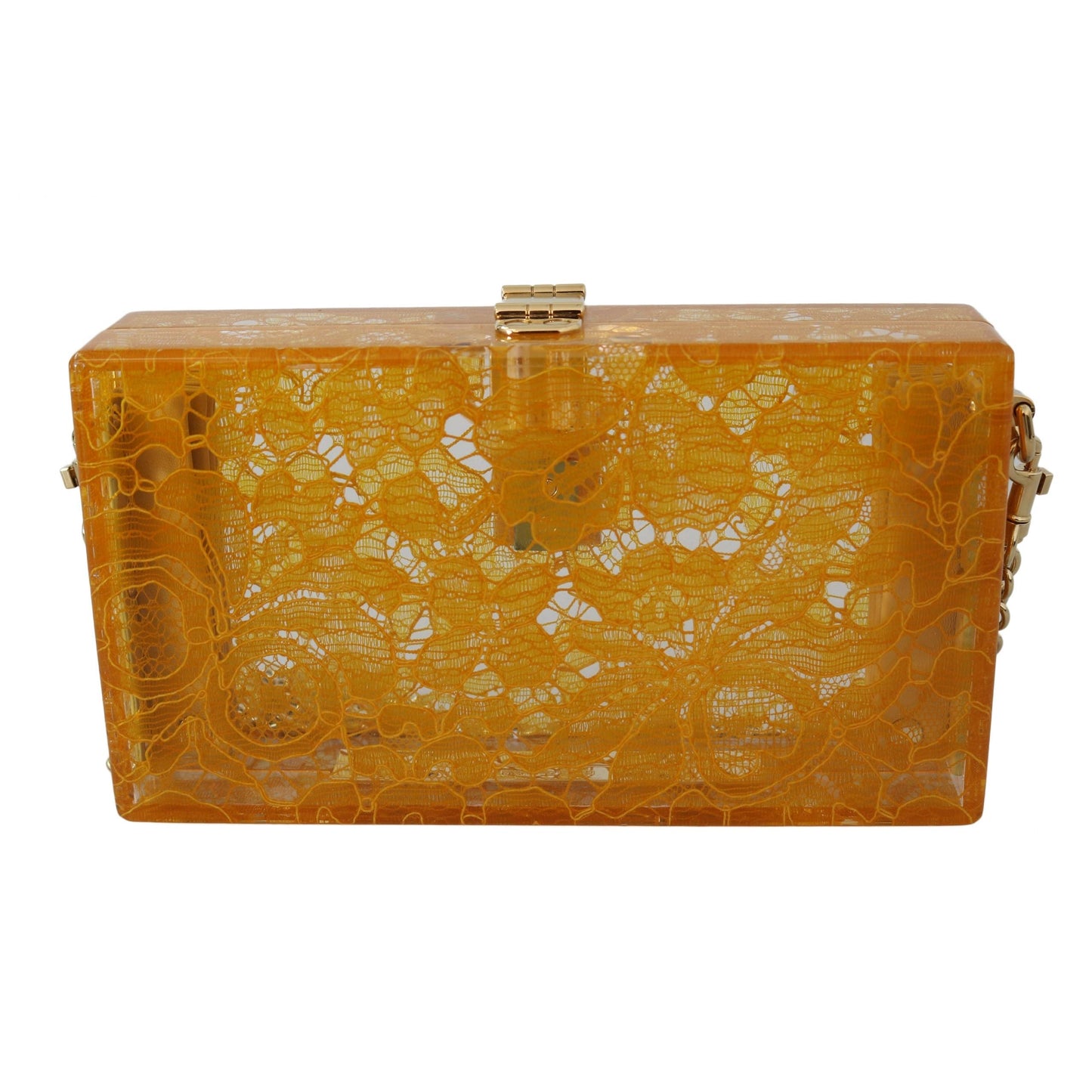 Yellow Plexiglass Taormina Lace Clutch Borse Bag BOX - coffeewithmee2
