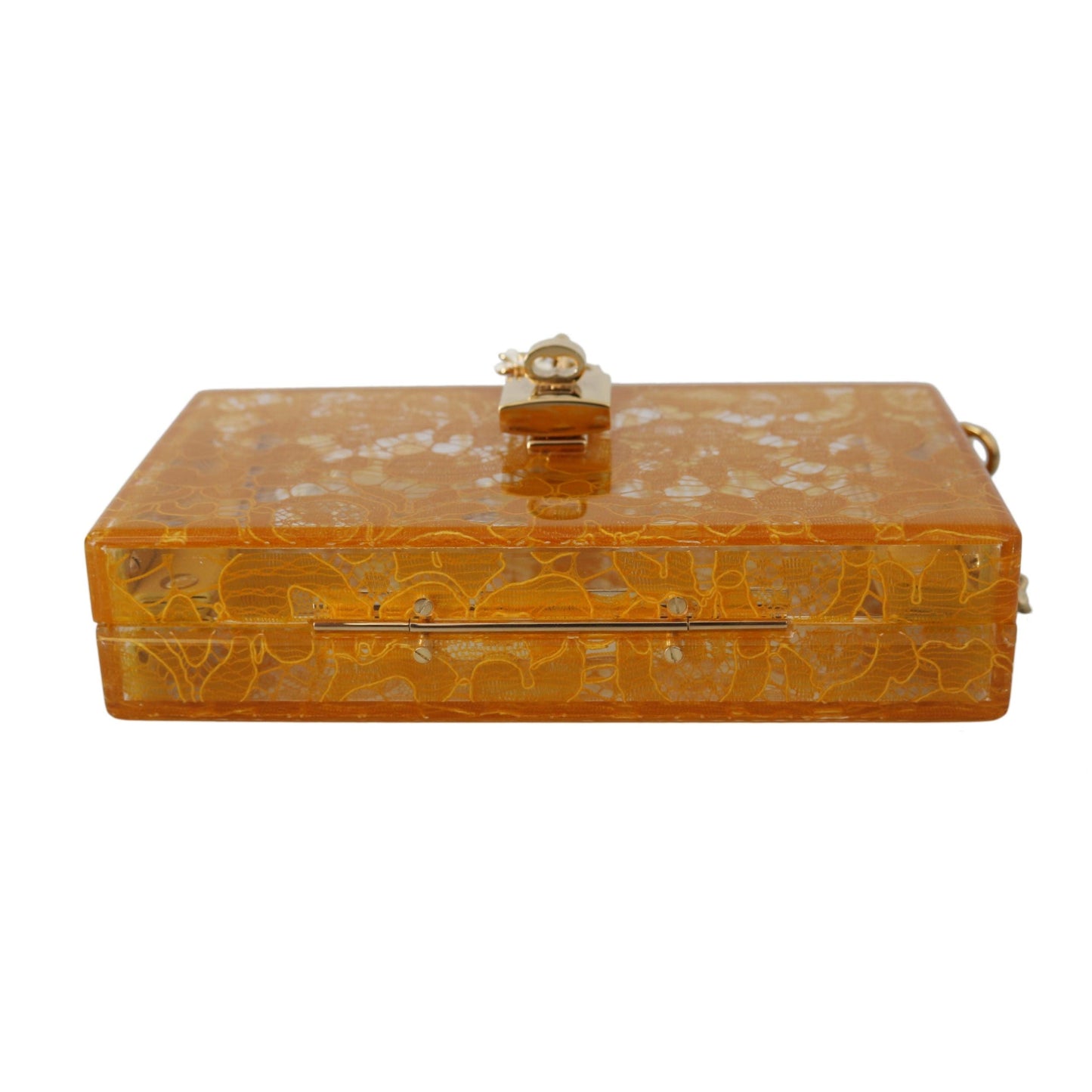 Yellow Plexiglass Taormina Lace Clutch Borse Bag BOX - coffeewithmee2