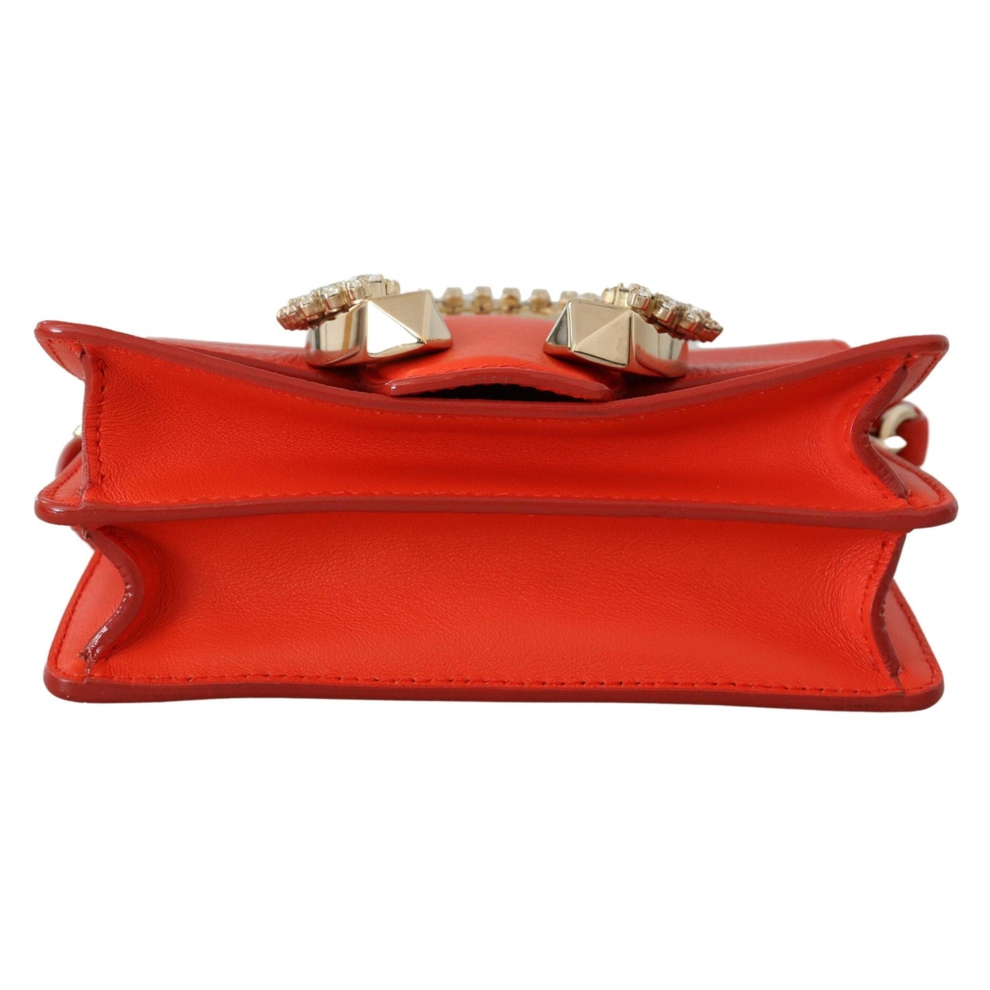Orange Goat & Calf Leather Madeline Gtg Shoulder Bag - coffeewithmee2