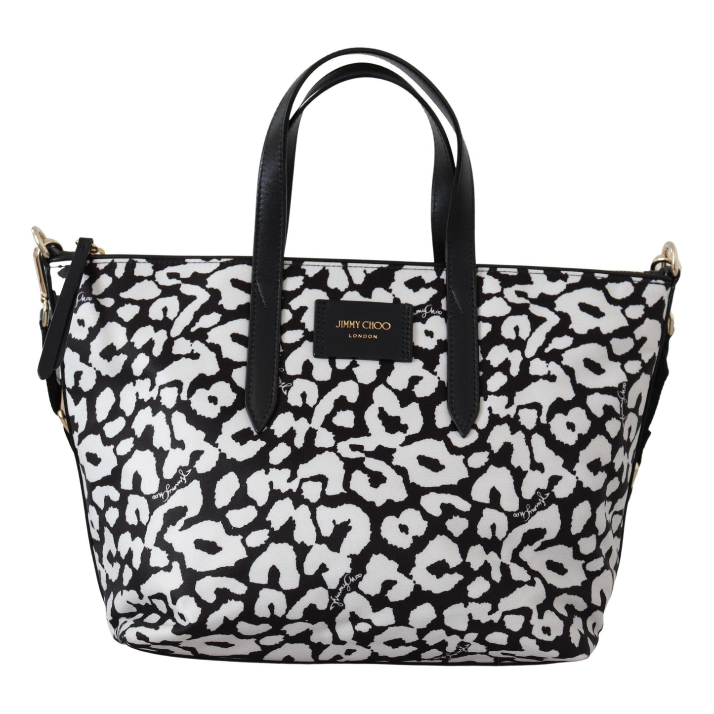 White & Black Nylon Candice Tote Shoulder Bag - coffeewithmee2