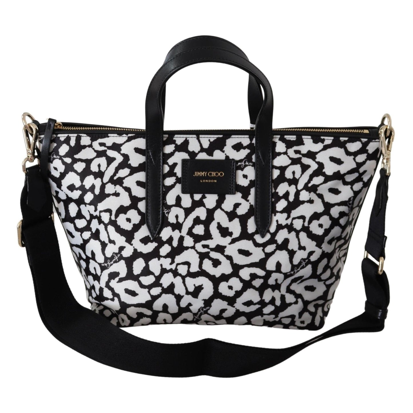 White & Black Nylon Candice Tote Shoulder Bag - coffeewithmee2