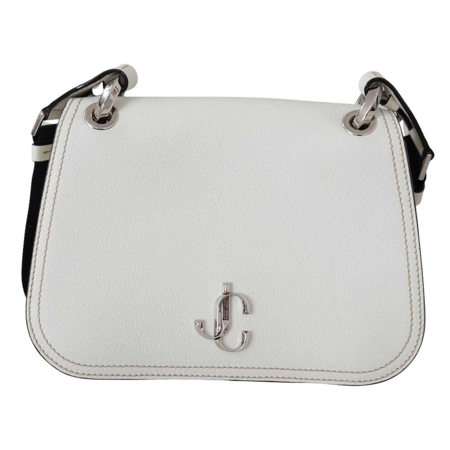 White Soft Grainy Leather Varenne Kdy Shoulder Bag - coffeewithmee2