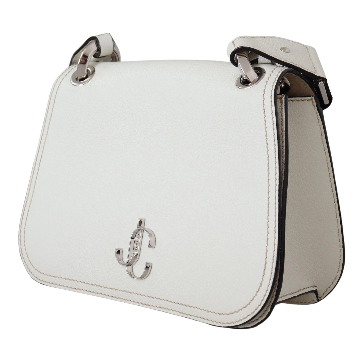 White Soft Grainy Leather Varenne Kdy Shoulder Bag - coffeewithmee2