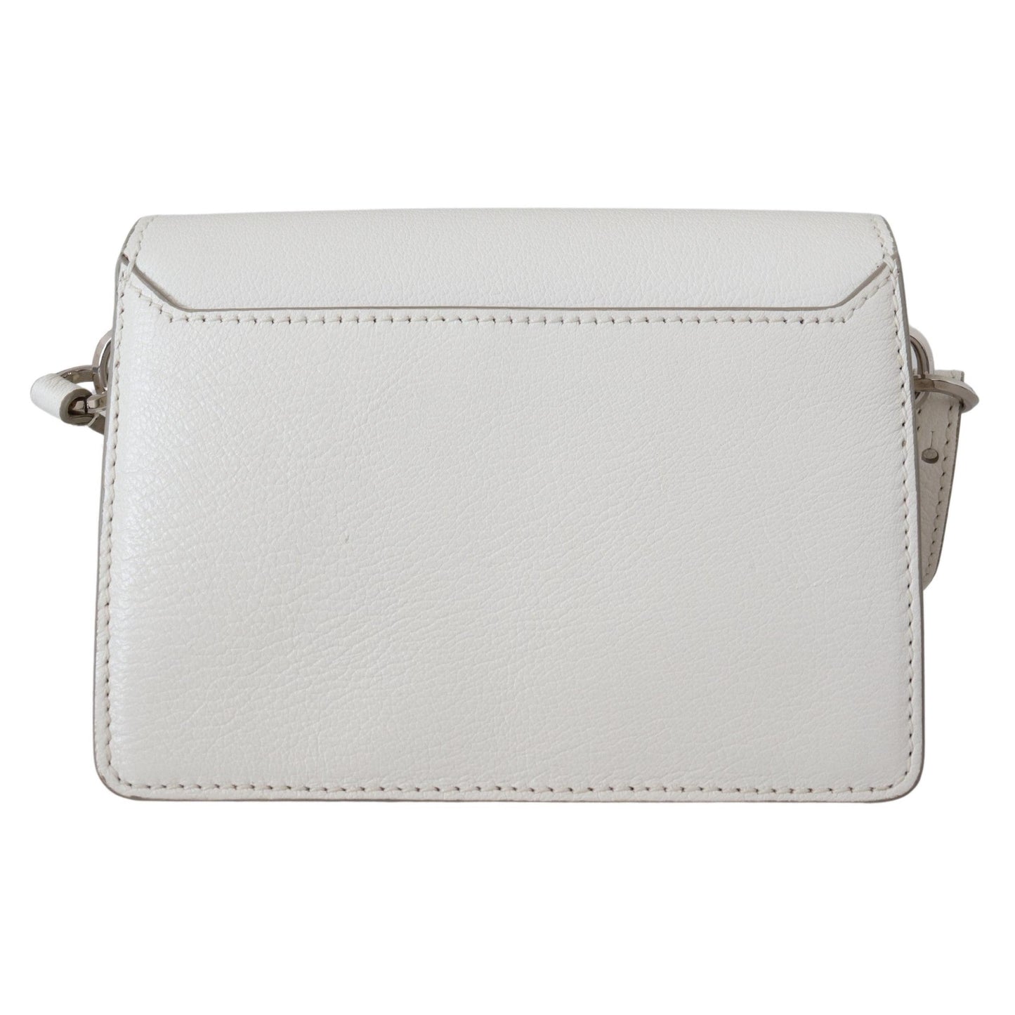 White Goat & Calf Leather Madeline Gtg Shoulder Bag - coffeewithmee2