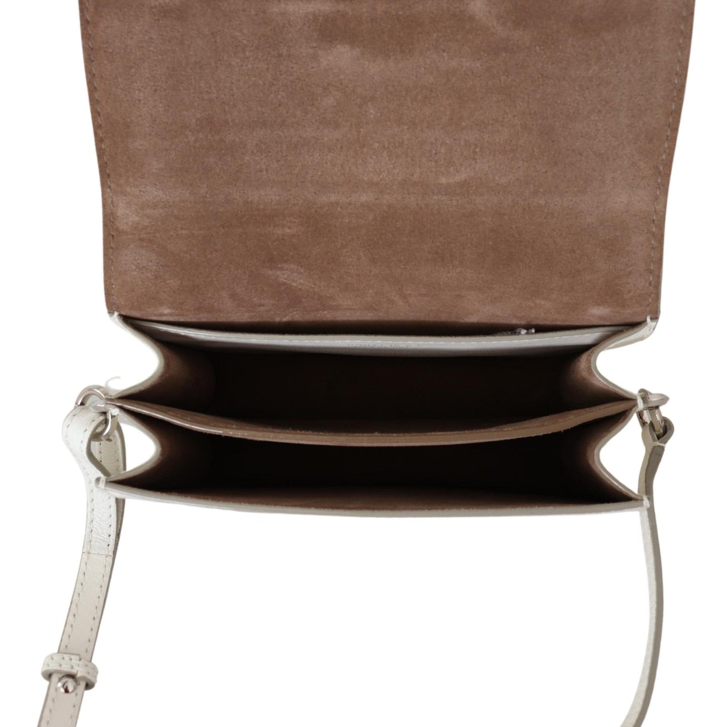 White Goat & Calf Leather Madeline Gtg Shoulder Bag - coffeewithmee2
