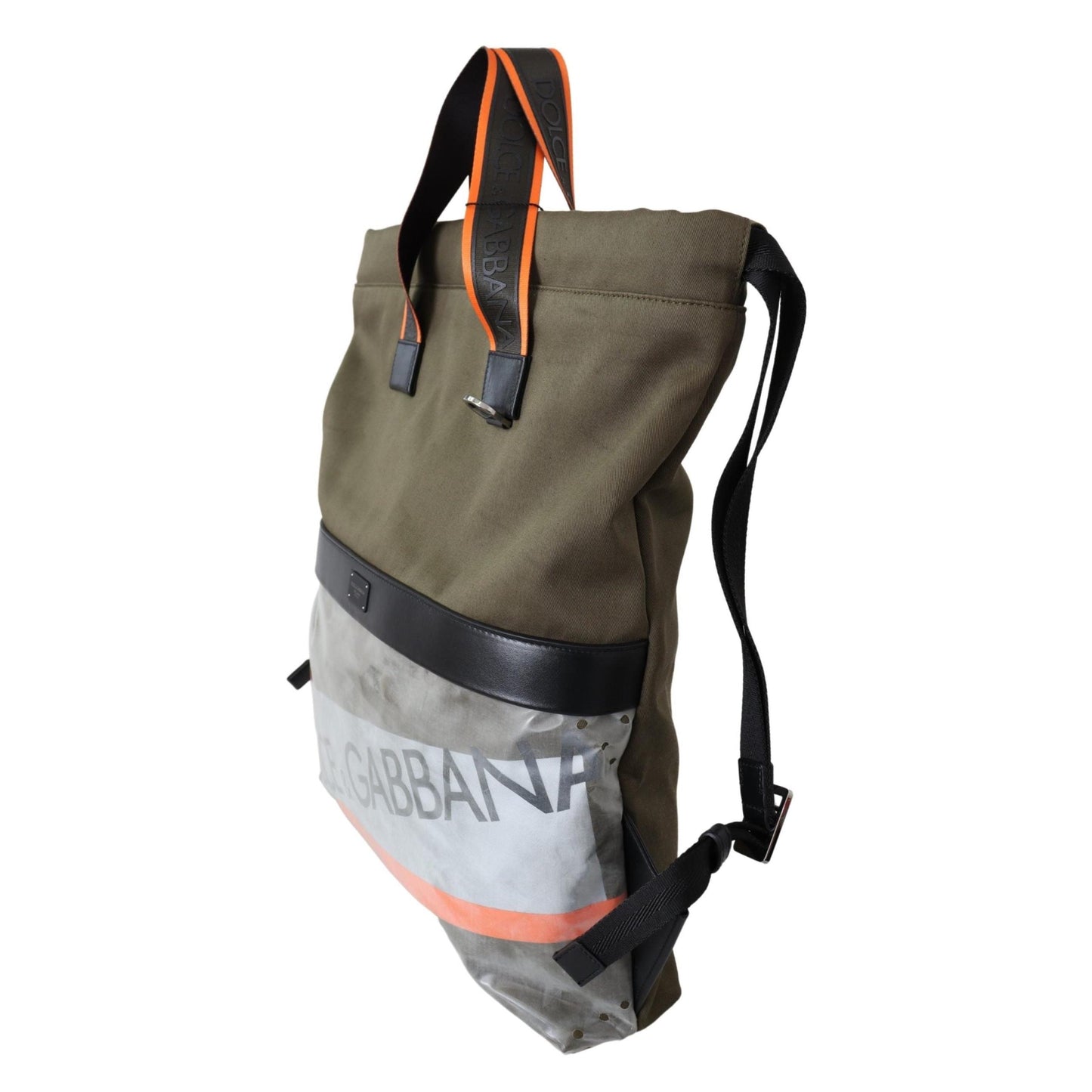 Green DG Logo School Backpack Women Cotton Army Bag - coffeewithmee2