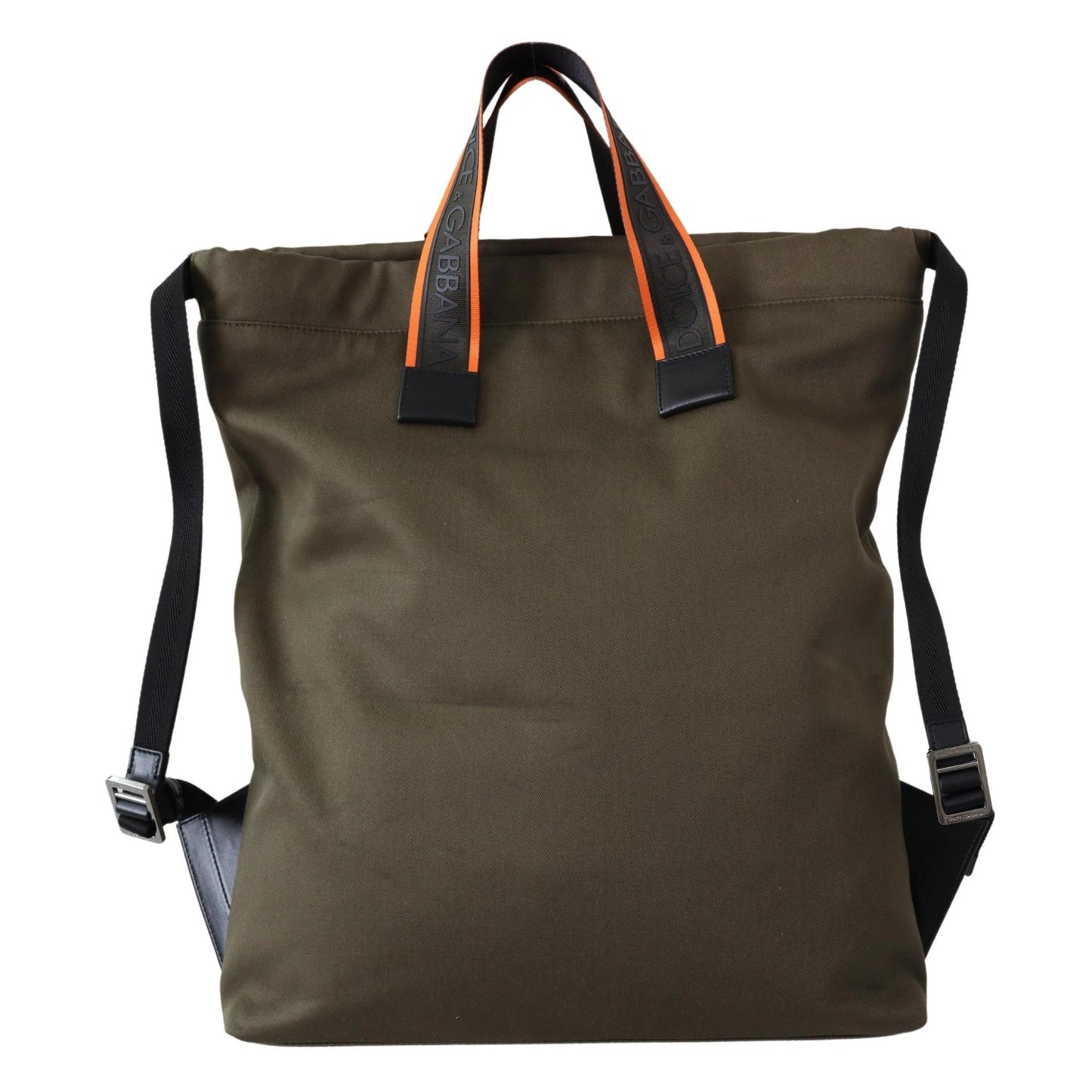 Green DG Logo School Backpack Women Cotton Army Bag - coffeewithmee2