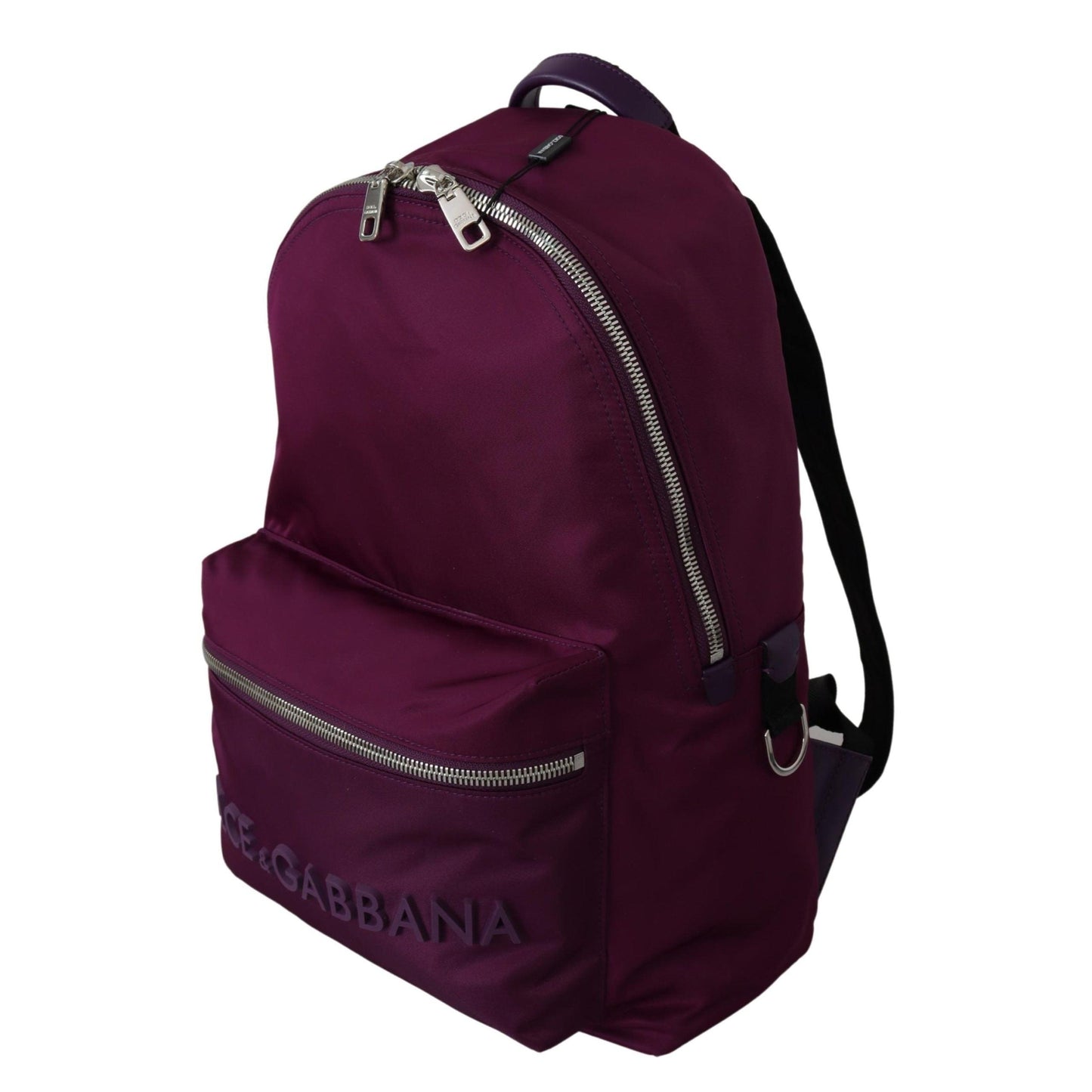 Maroon DG Logo School Backpack Women Nylon Bag - coffeewithmee2