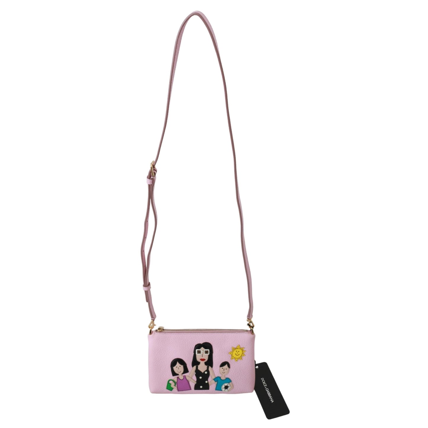 Pink Leather #dgfamily Clutch Shoulder Borse Purse - coffeewithmee2
