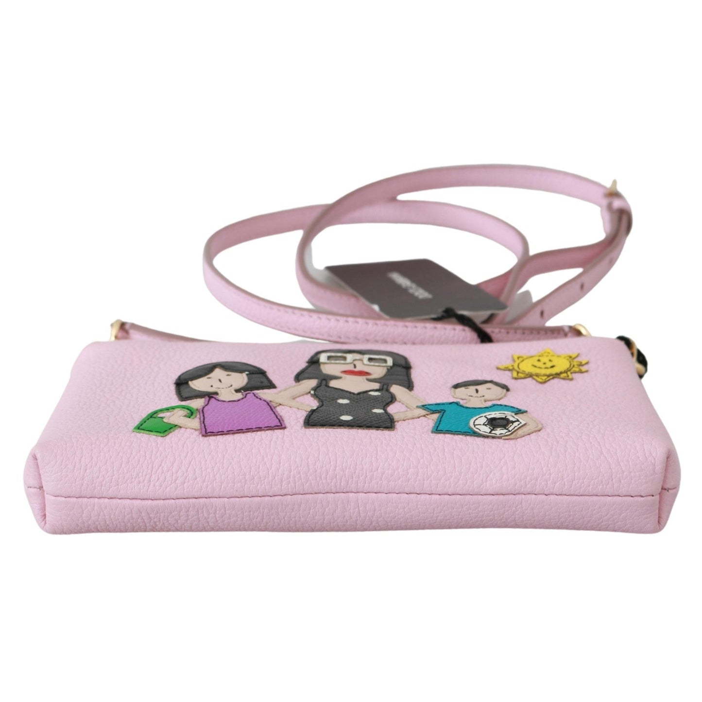 Pink Leather #dgfamily Clutch Shoulder Borse Purse - coffeewithmee2