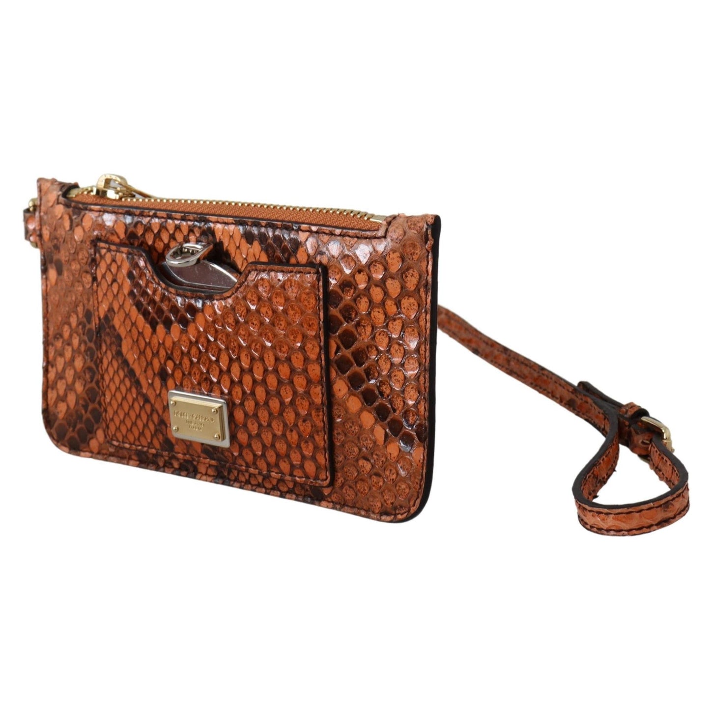 Brown Leather Coin Purse Wristlet Mirror AGNESE Wallet - coffeewithmee2