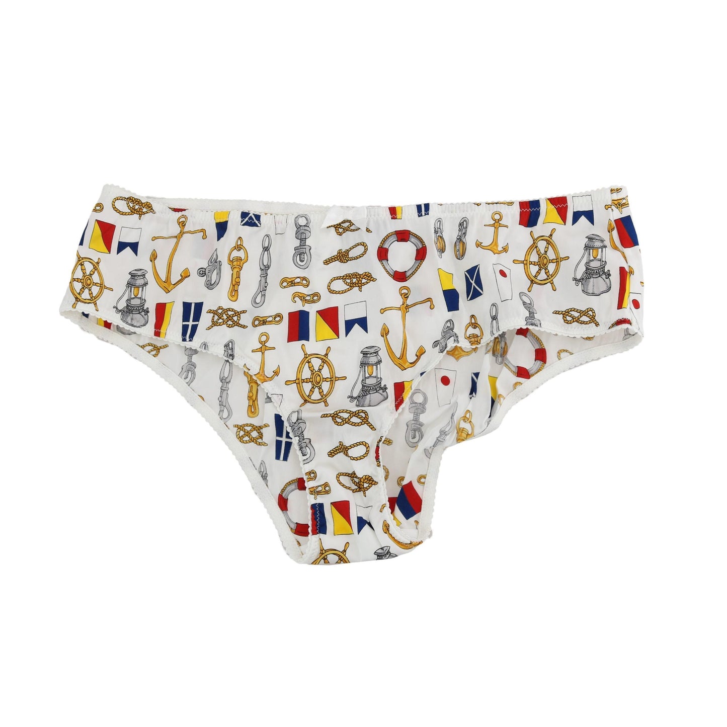 Underwear Sailor Print Silk Bottoms - coffeewithmee2
