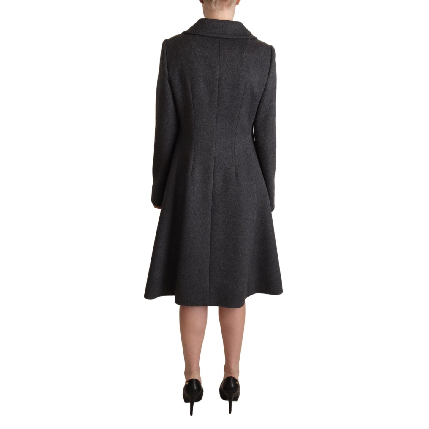 Gray Cashmere Trench Coat Jacket