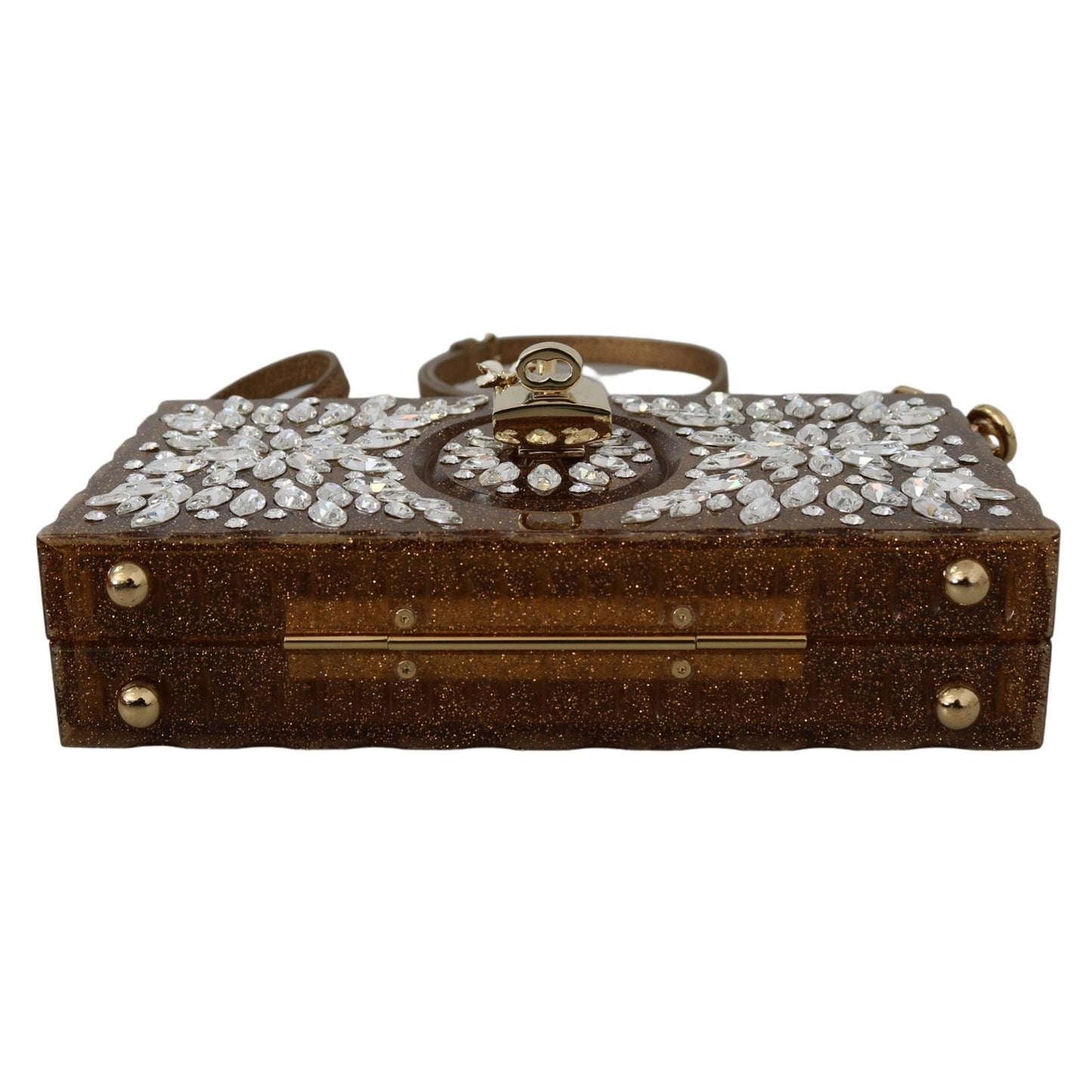 Gold Crystals Studs Cross Body Purse Borse Women Bag BOX - coffeewithmee2