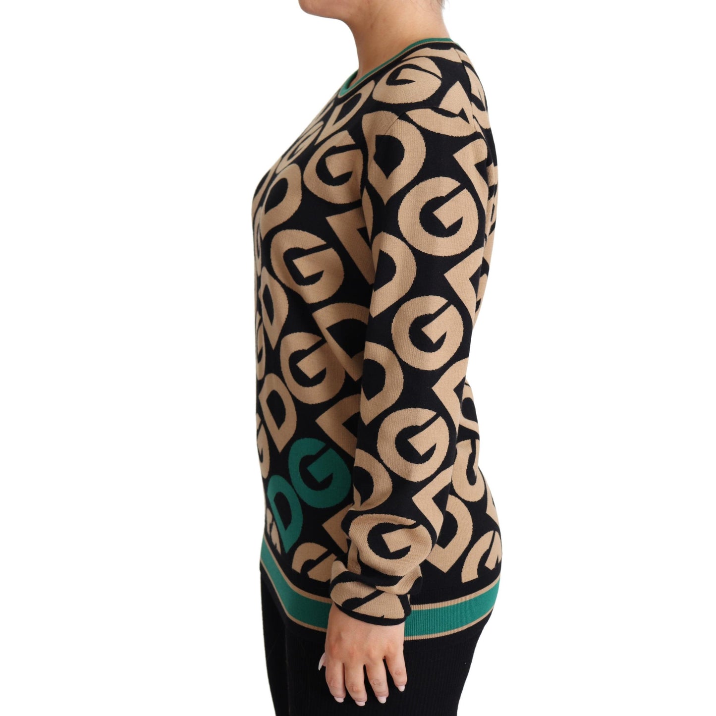 Multicolor DG Mania Wool Crewneck Pullover Sweater