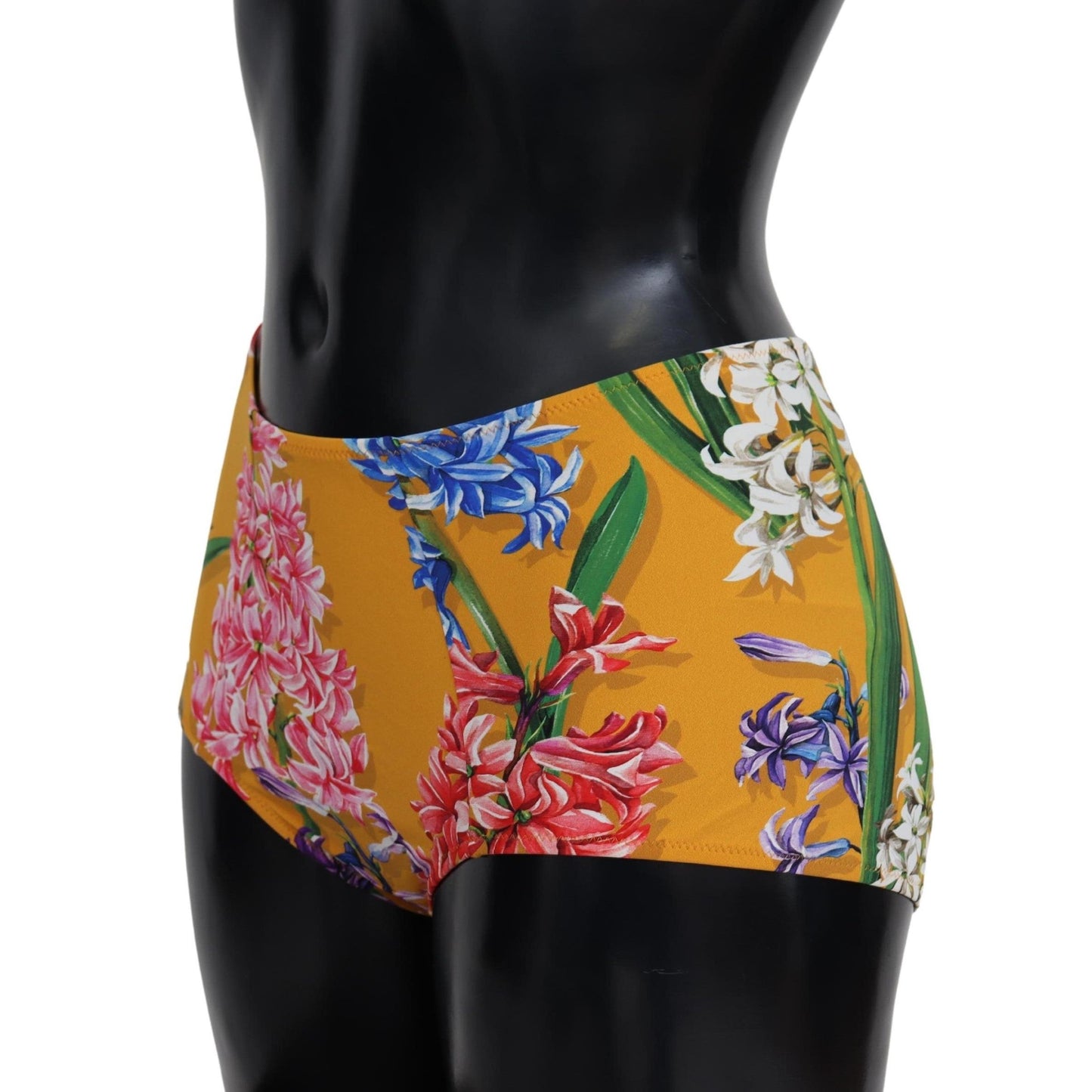 Orange Floral Print Swimwear Beachwear Bikini Bottom