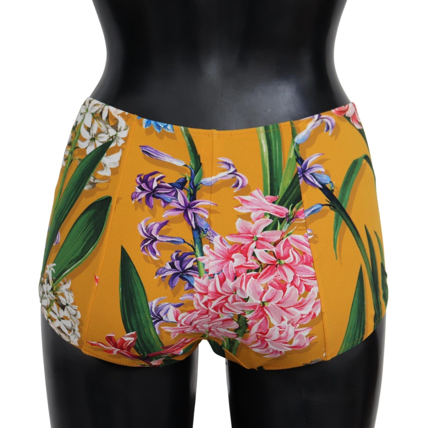 Orange Floral Print Swimwear Beachwear Bikini Bottom