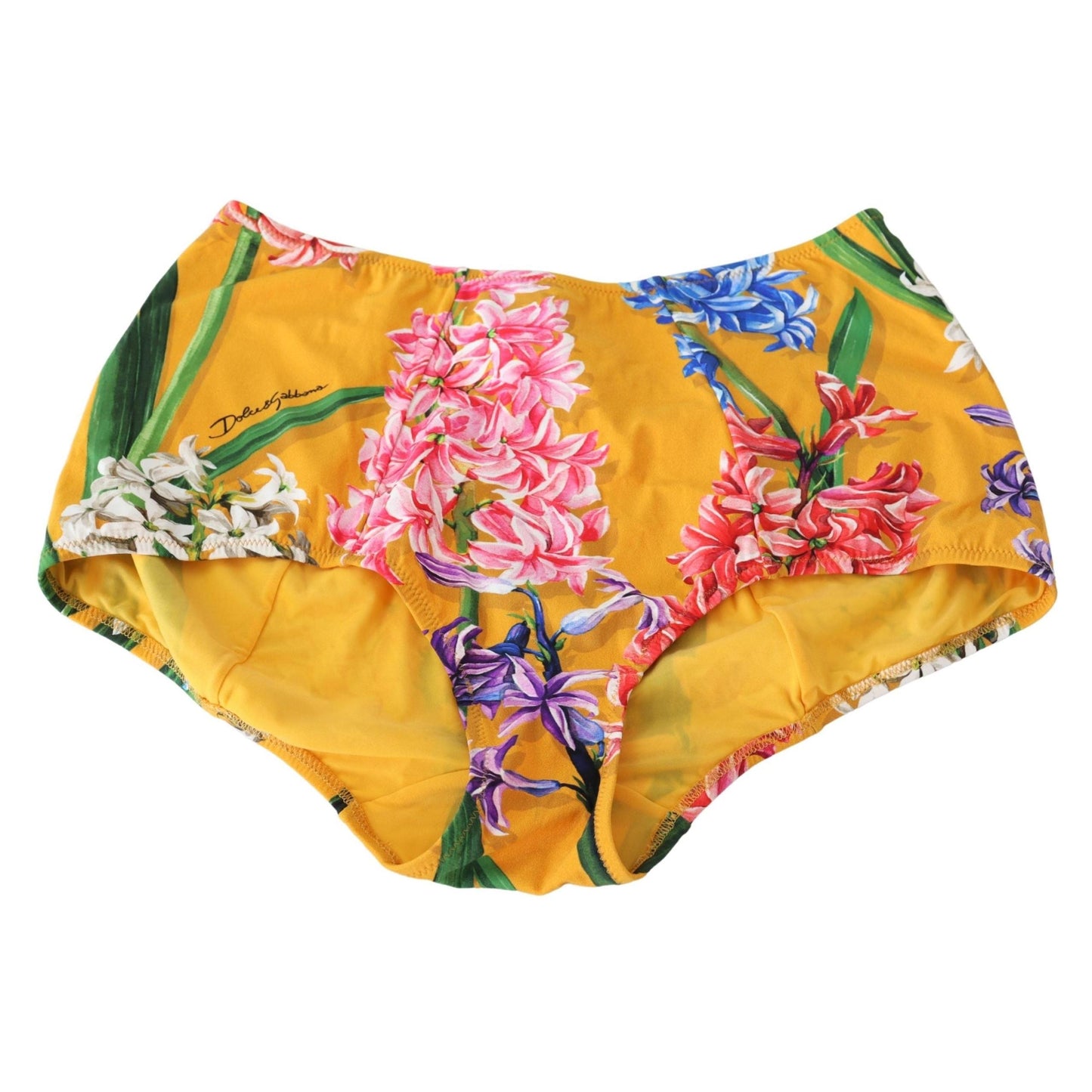 Orange Floral Print Swimwear Beachwear Bikini Bottom