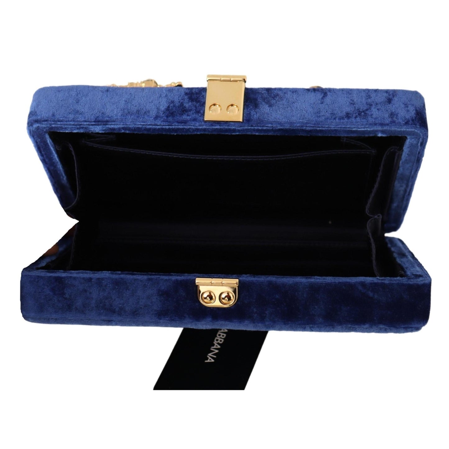 Blue Velvet Crystals Evening Party Clutch Bag BOX - coffeewithmee2