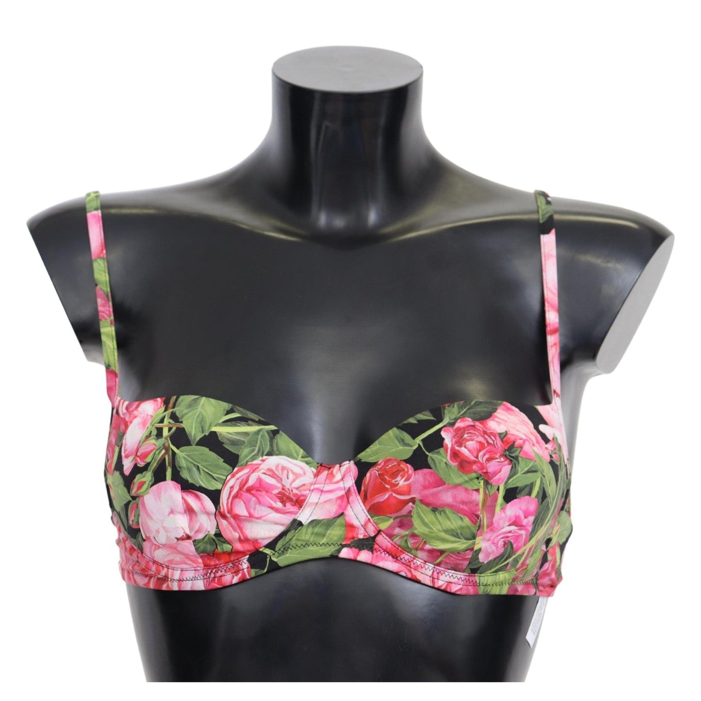 Pink Floral Print Swimsuit Beachwear Bikini Tops