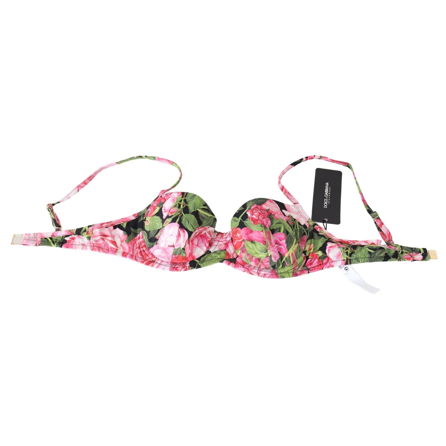 Pink Floral Print Swimsuit Beachwear Bikini Tops