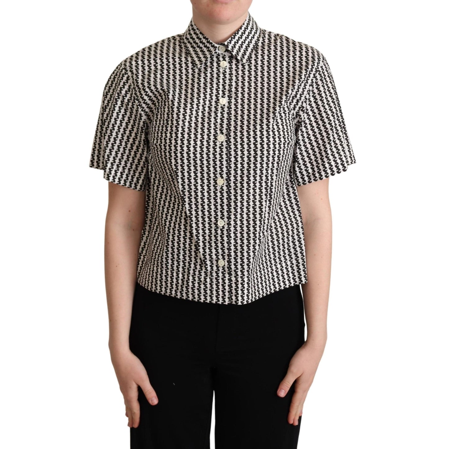 White Black Fantasy Pattern Shirt