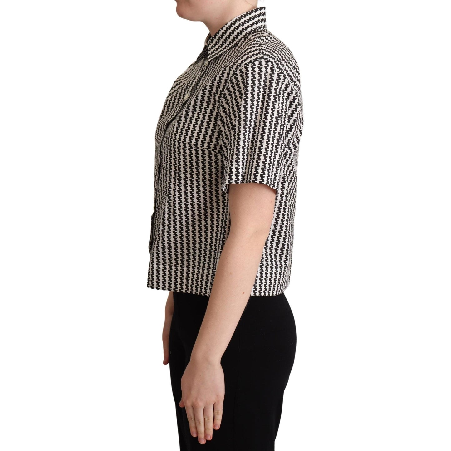 White Black Fantasy Pattern Shirt