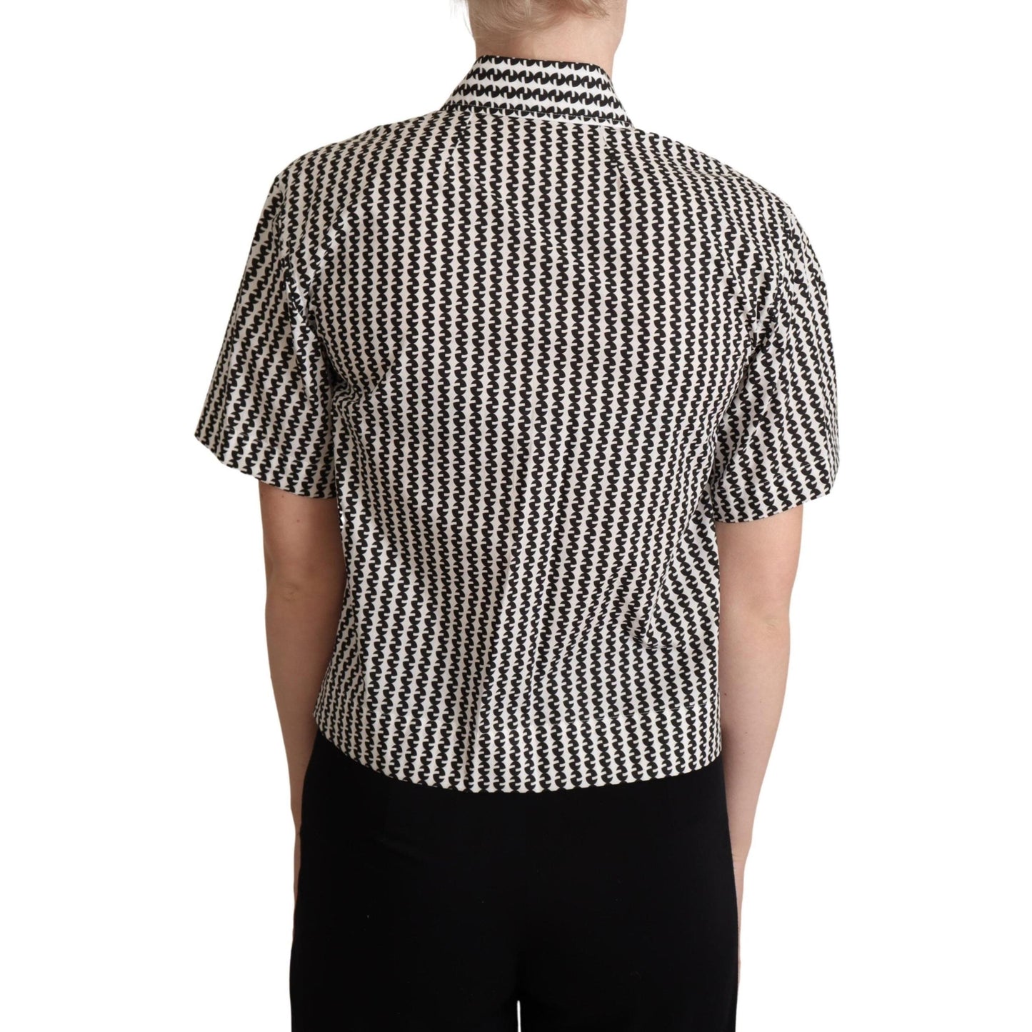 White Black Fantasy Pattern Shirt