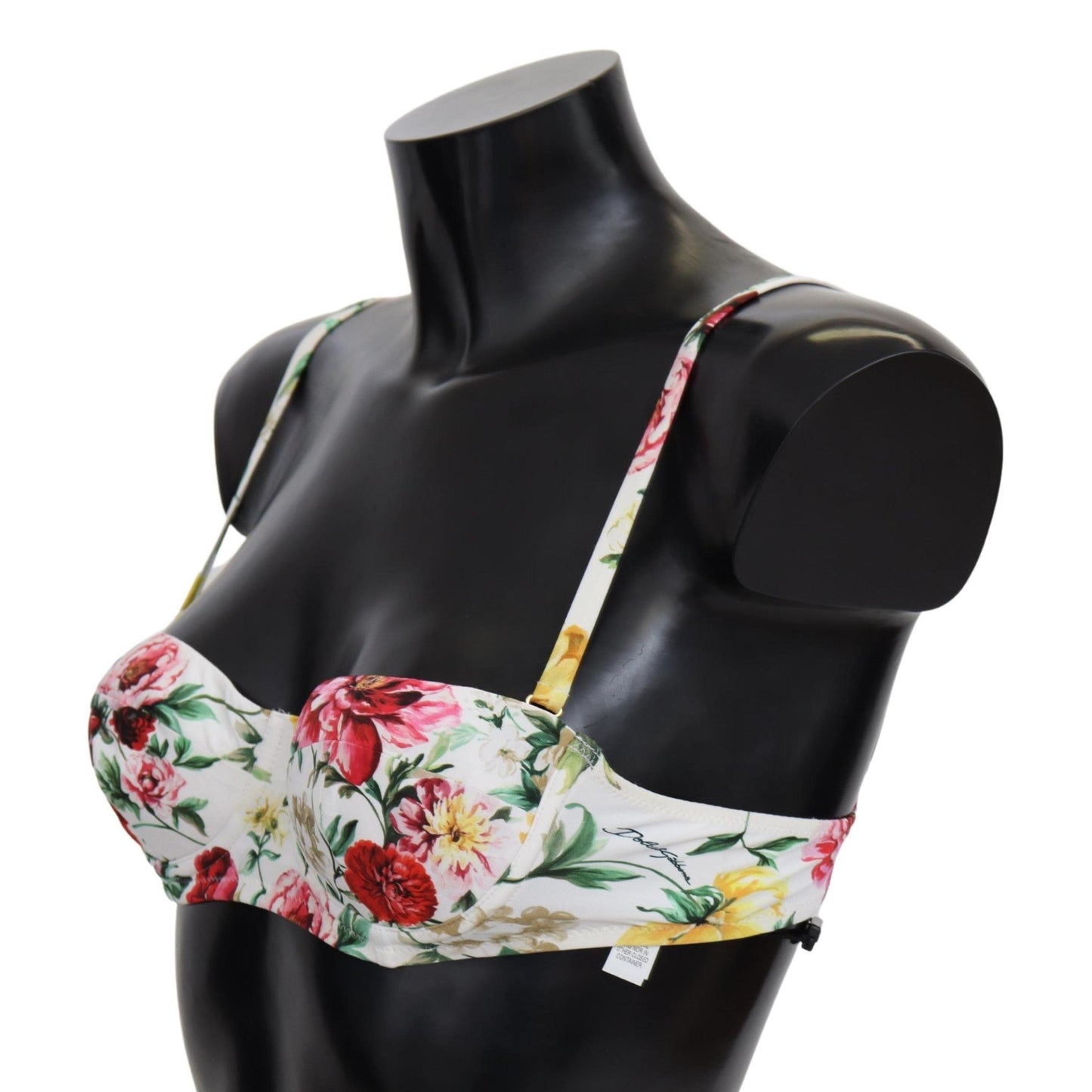White Floral Print Swimsuit Beachwear Bikini Tops