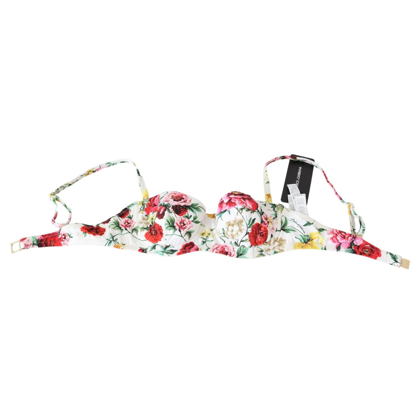 White Floral Print Swimsuit Beachwear Bikini Tops