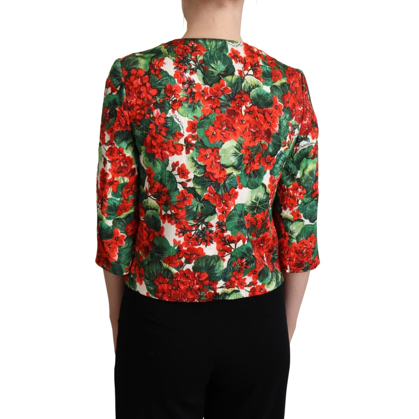 Multicolor Floral Brocade Blazer Jacket