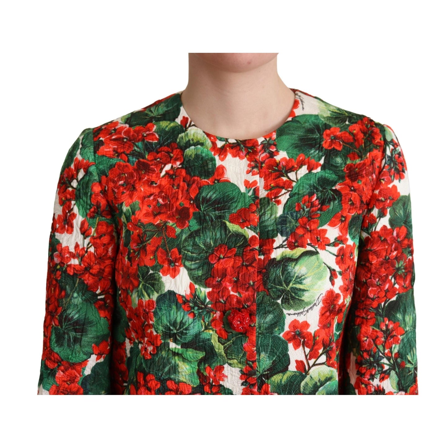 Multicolor Floral Brocade Blazer Jacket