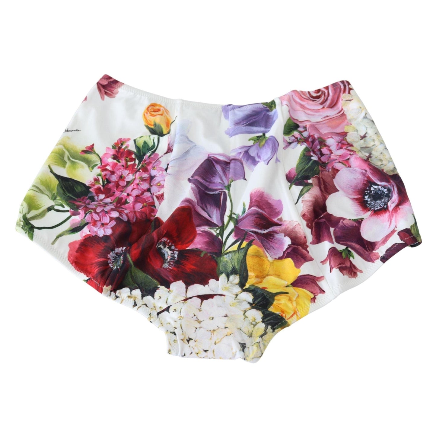 White Floral Print Swimwear Beachwear Bikini Bottom