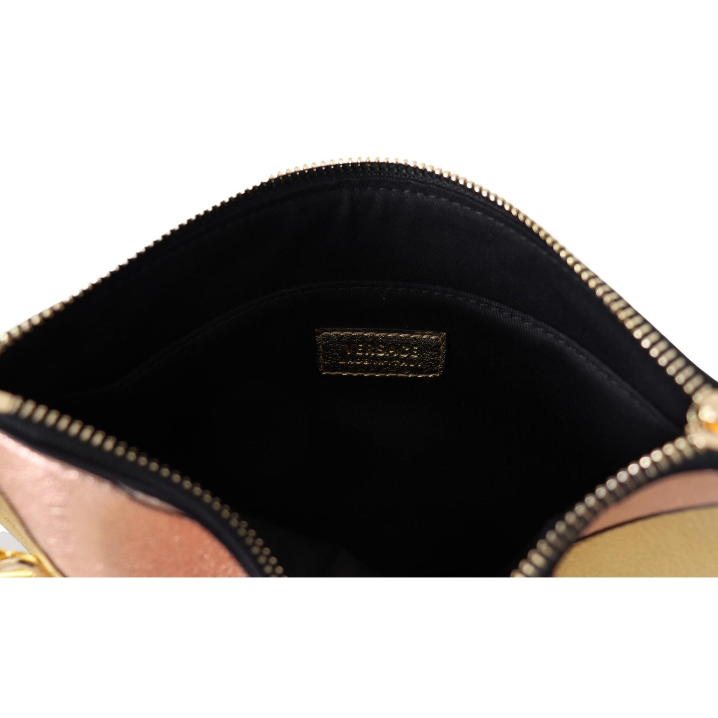 Bronze Leather Zip Small Pouch Bag - coffeewithmee2