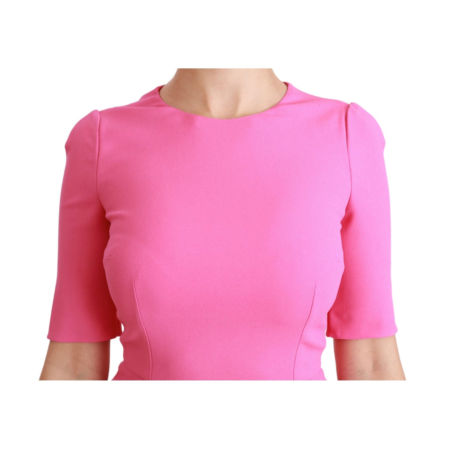 Pink Stretch Sheath Mini Bodycon Dress