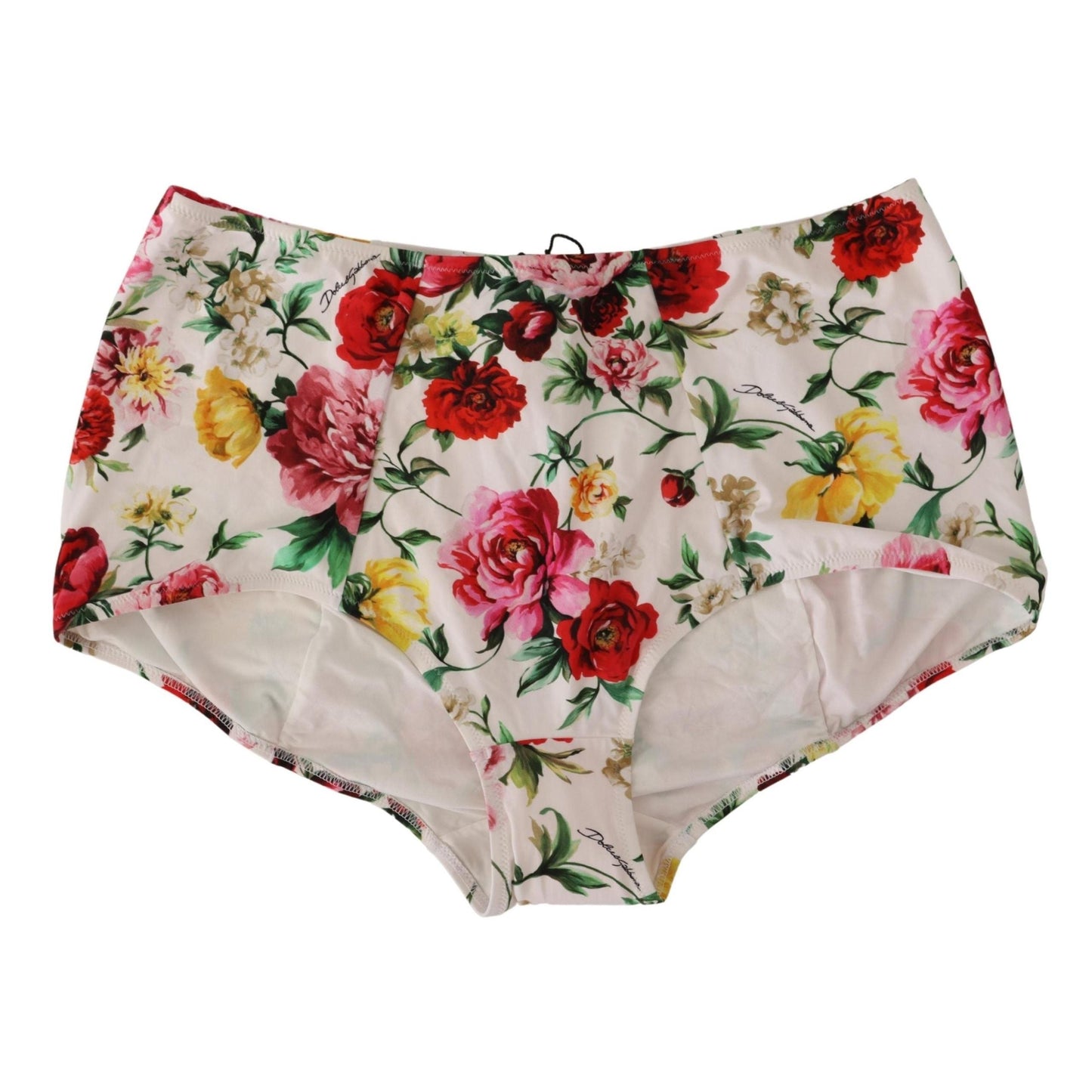 White Floral Print Swimwear Beachwear Bottom Bikini
