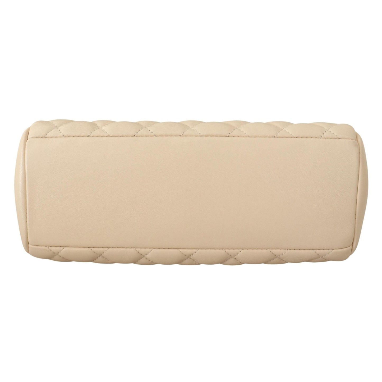 White Quilted Nappa Leather Medusa Tote Handbag - coffeewithmee2