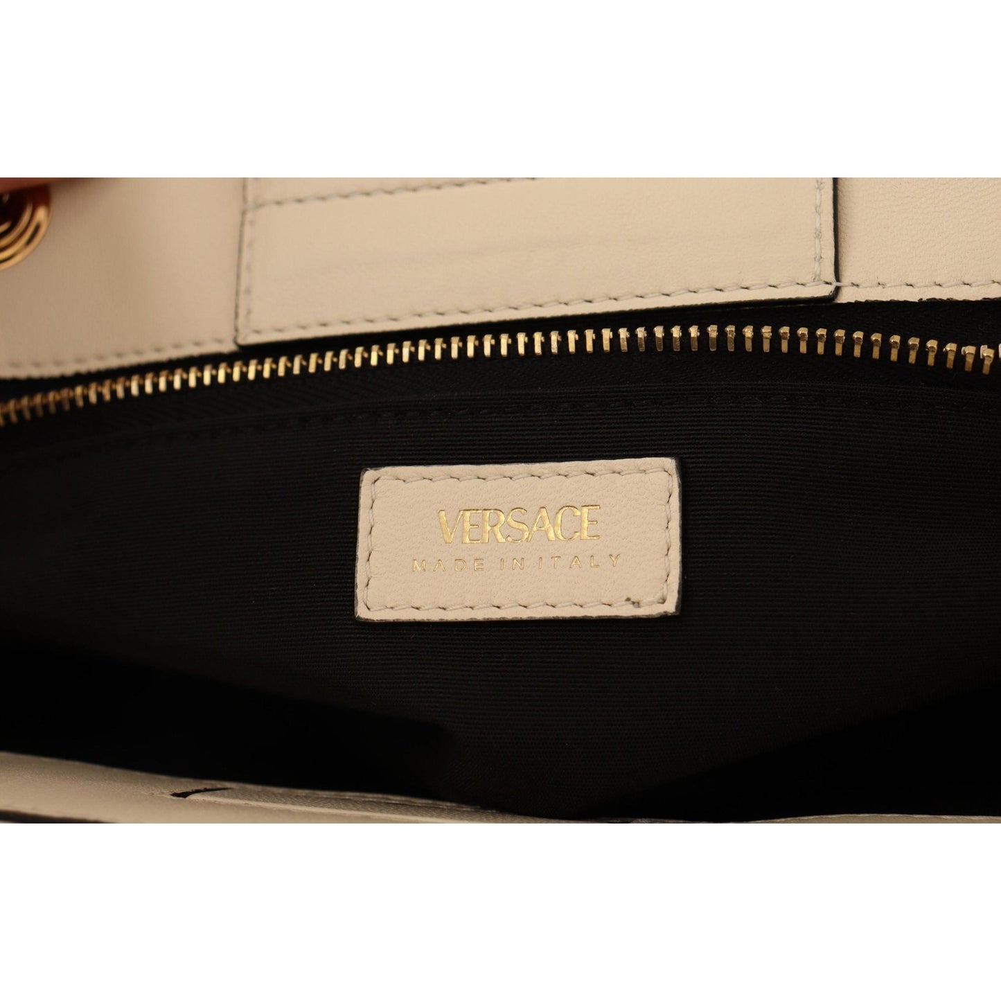 White Quilted Nappa Leather Medusa Tote Handbag - coffeewithmee2