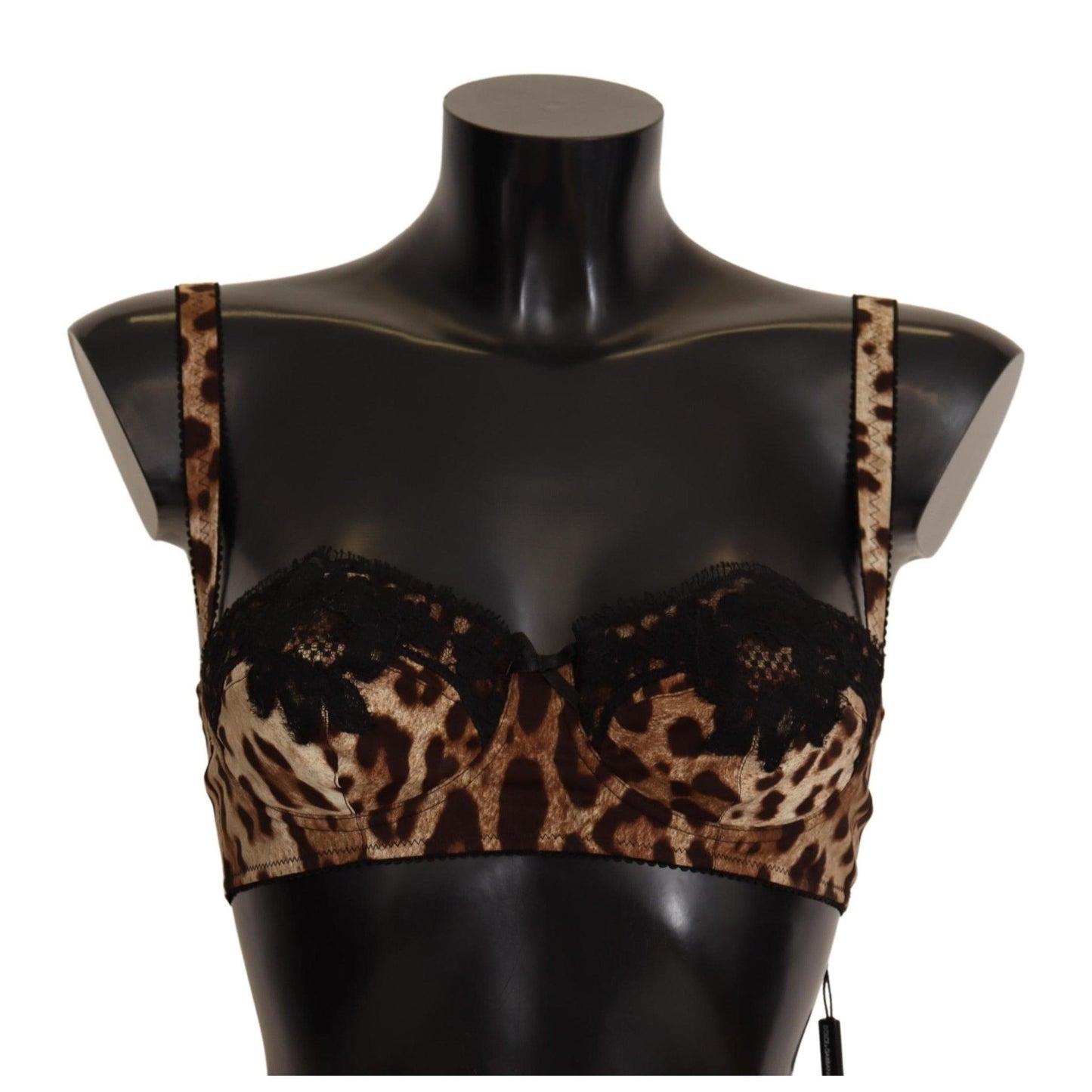 Brown Leopard Women Bra Nylon Spandex Underwear