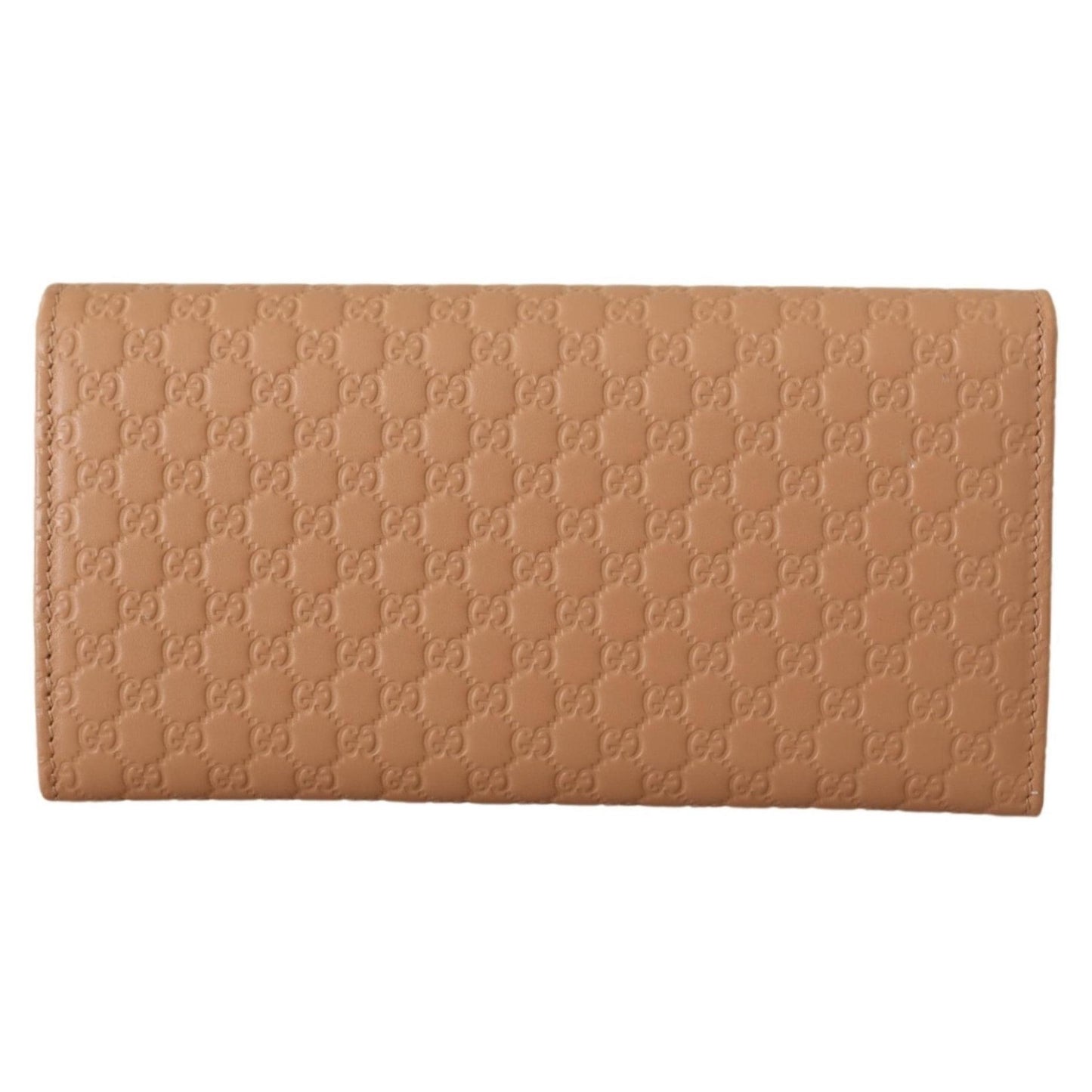 Brown Leather Micro Guccissima Long Wallet - coffeewithmee2