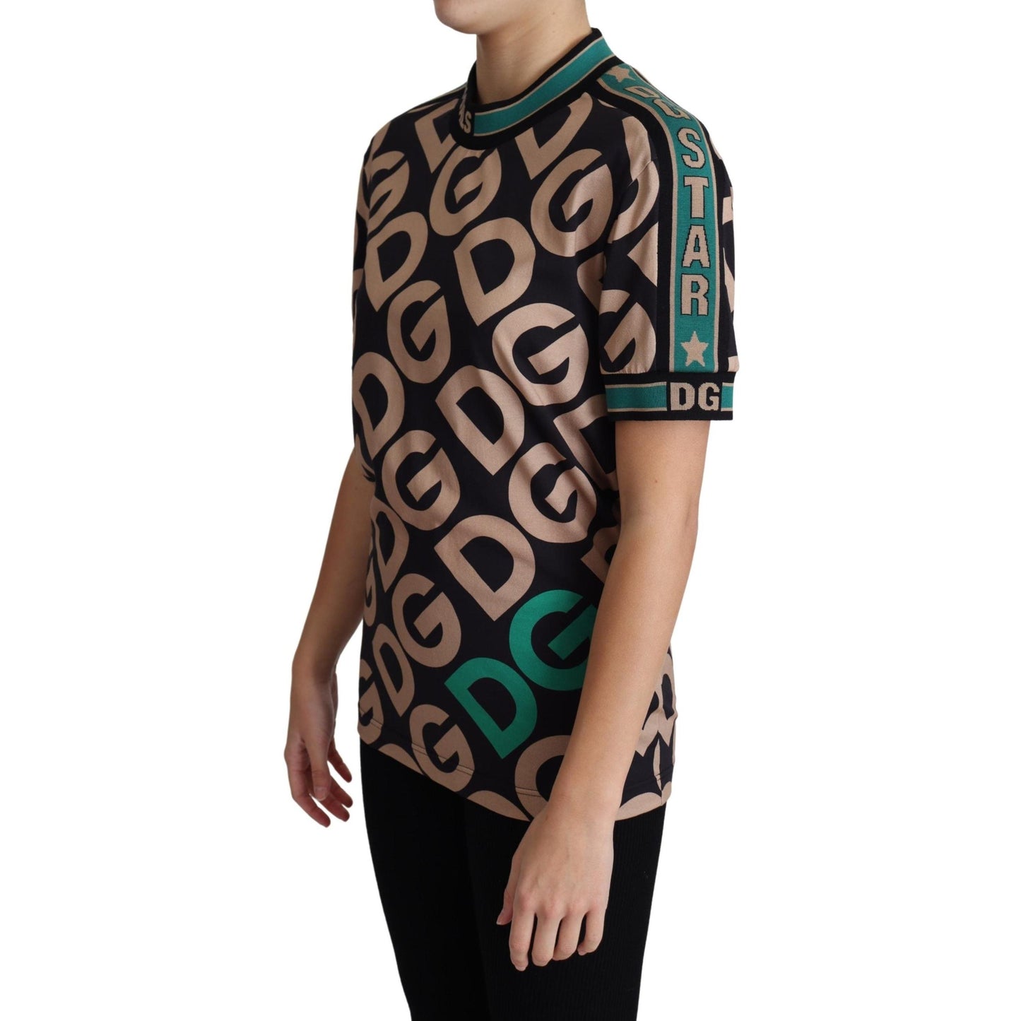 Multicolor DG Mania Logo Royals Print T-shirt