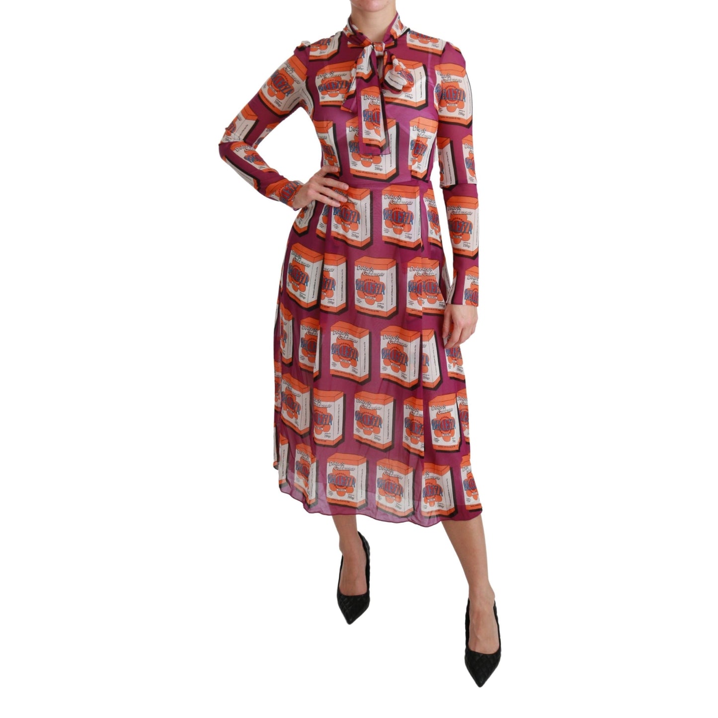 Purple Silk Bellezza A-Line Gown Dress