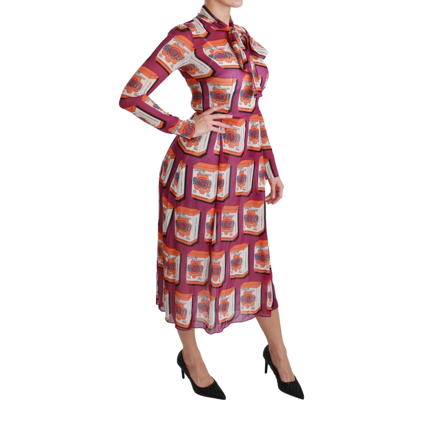 Purple Silk Bellezza A-Line Gown Dress