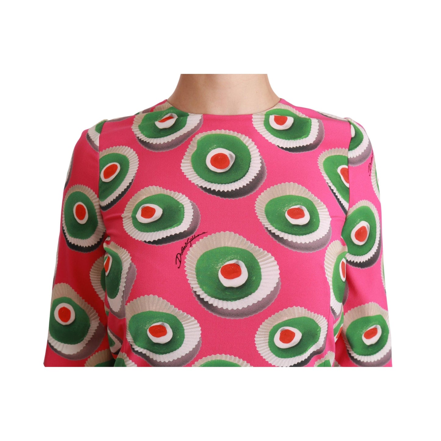 Pink Silk Cup Cake Shift Stretch Dress