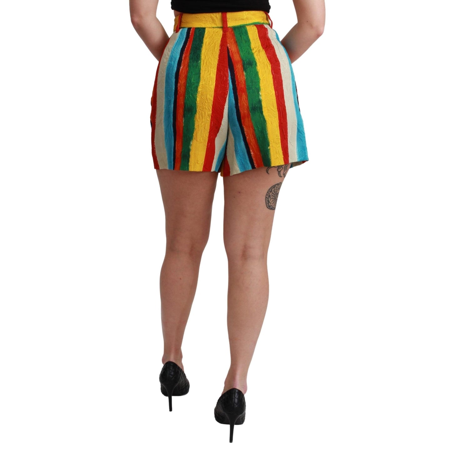 Multicolor Riga Pittorica Mini Shorts