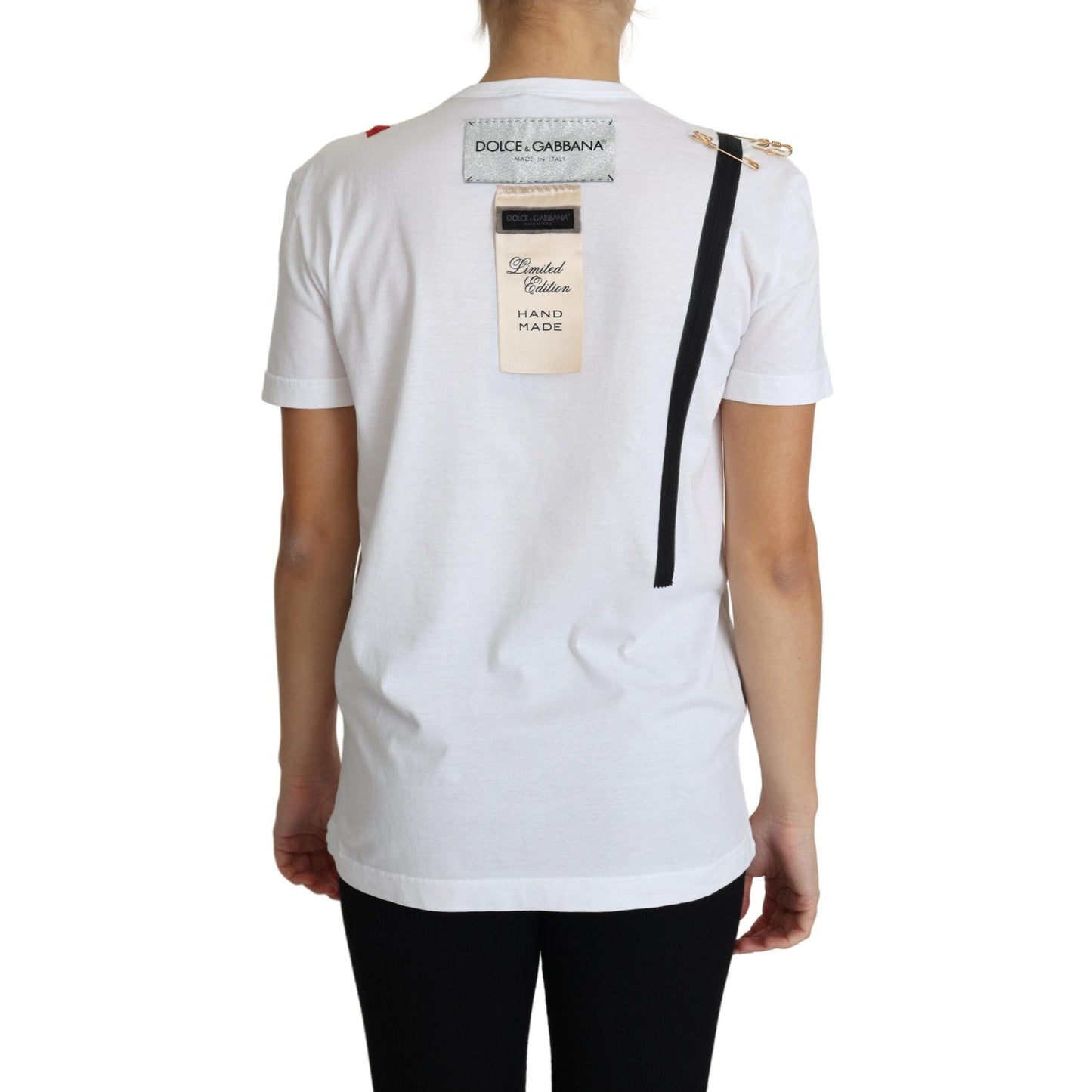 White Hand Made Limited Edition Embellished Top