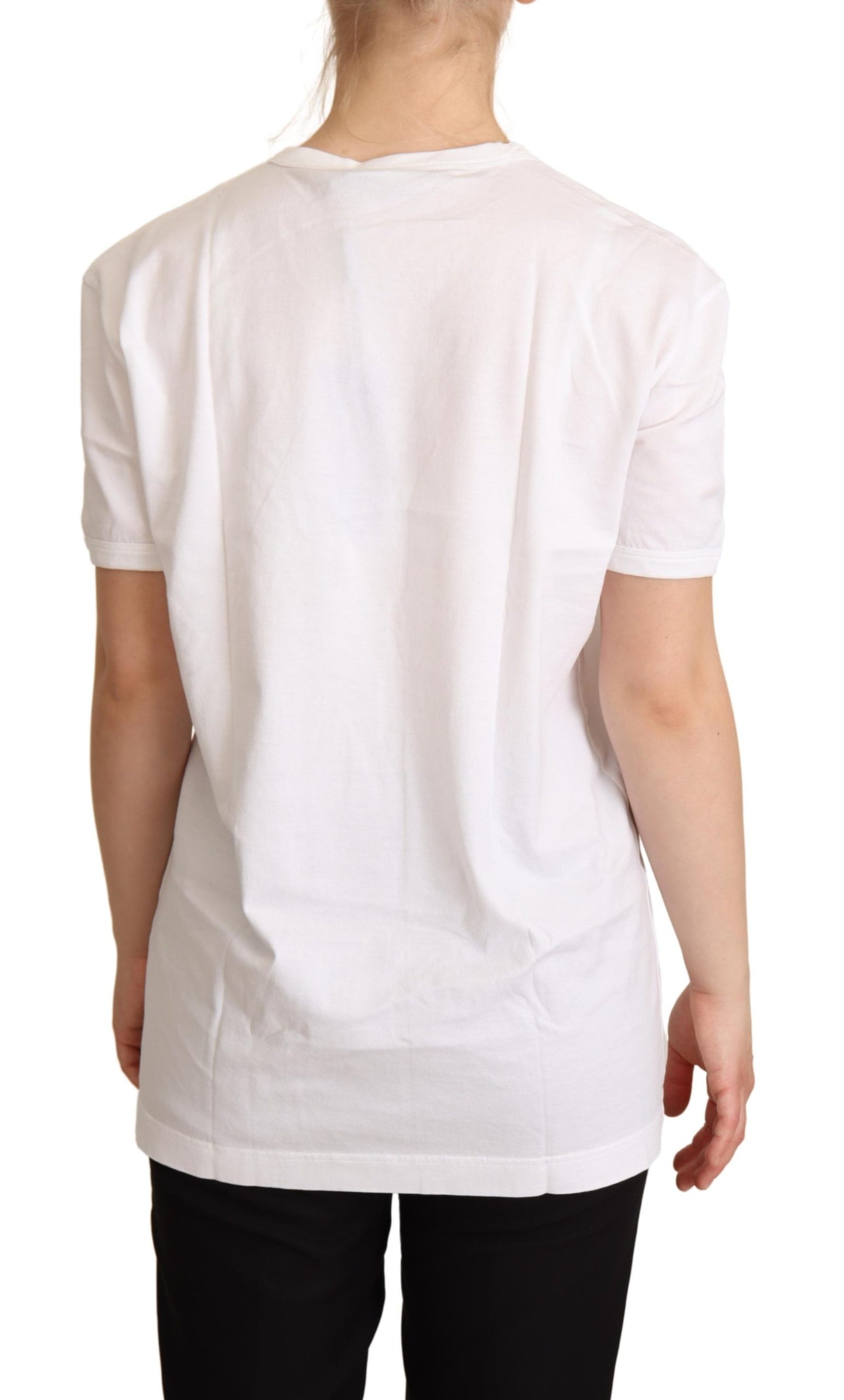 White Cotton #sicilyismylove Top T-shirt