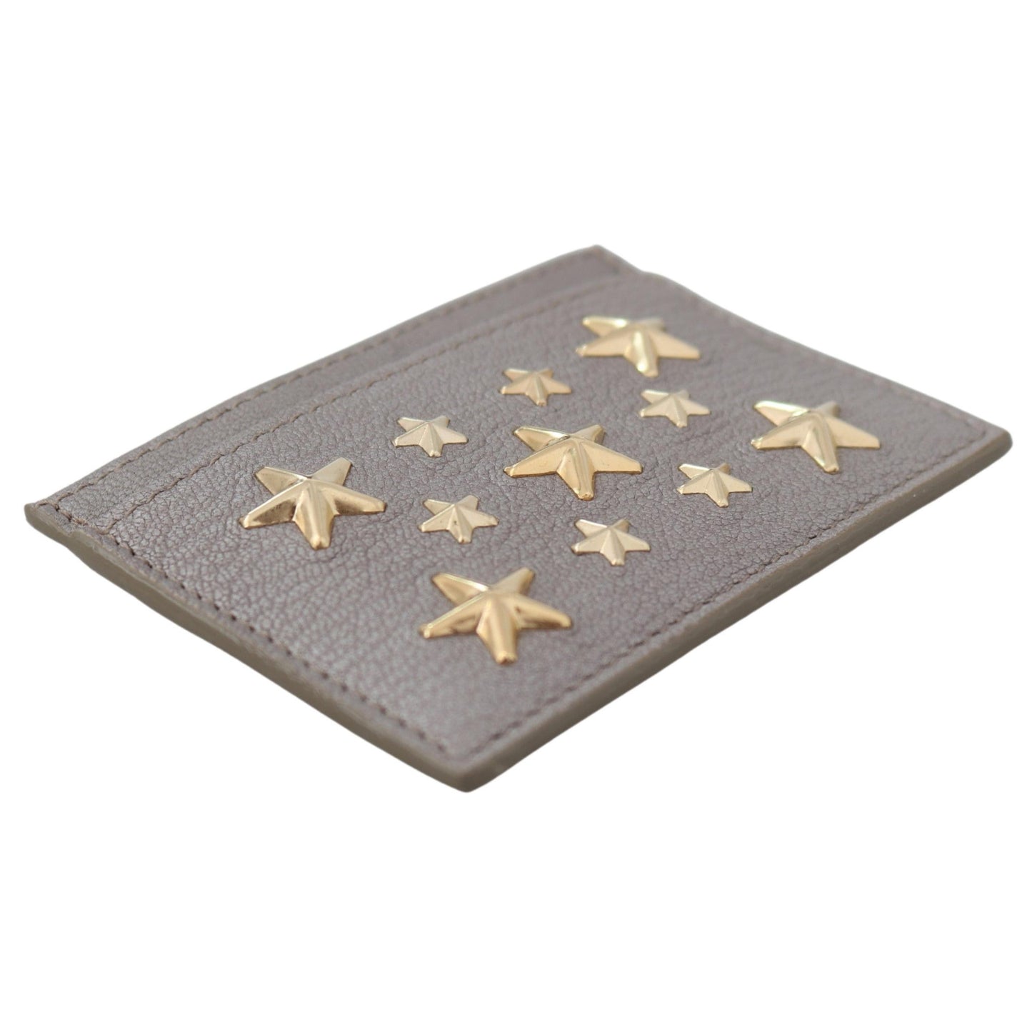 Umika Light Khaki/Gold Leather Card Holder - coffeewithmee2